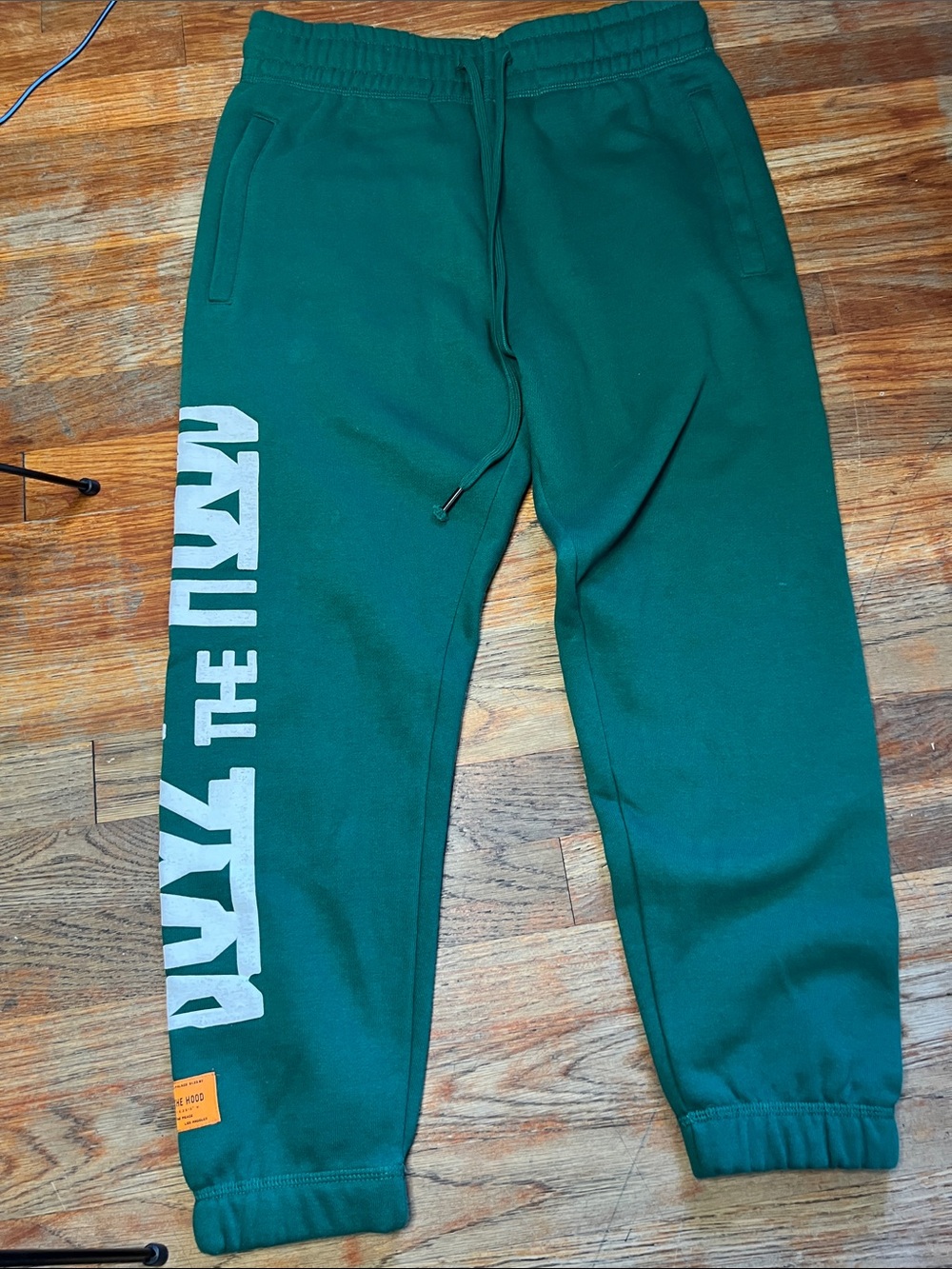 Men's Forest Green Graphic Jogger Sweatpants with Side Logo